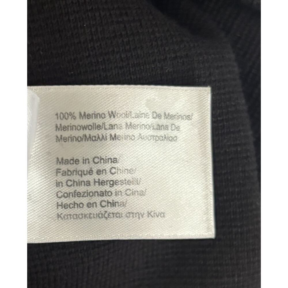 Brooks Brothers Wool Dress Merino Black Knit Colorblock Size Large Office FLAWED - Picture 9 of 10